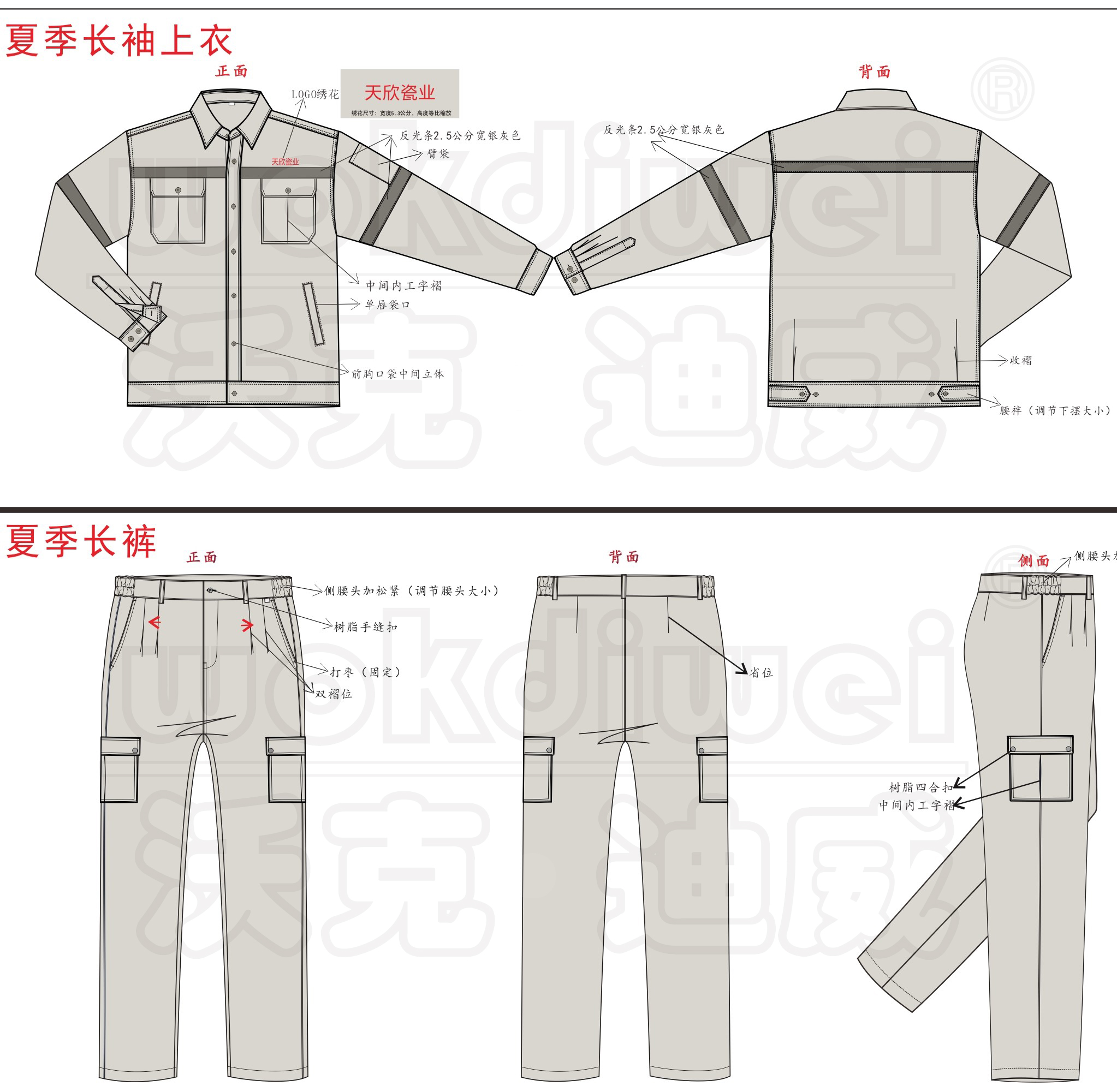 在定做工作服時款式設計要注意什么細節